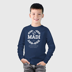 Лонгслив хлопковый детский MADI, цвет: тёмно-синий — фото 2