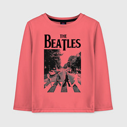 Лонгслив хлопковый детский The Beatles: Mono Abbey Road, цвет: коралловый