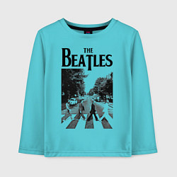 Лонгслив хлопковый детский The Beatles: Mono Abbey Road, цвет: бирюзовый