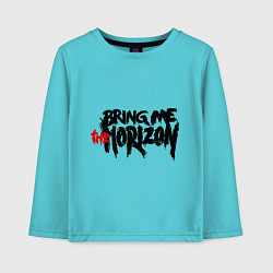 Лонгслив хлопковый детский Bring me the horizon, цвет: бирюзовый