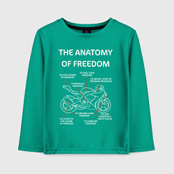 Лонгслив хлопковый детский The Anatomy of Freedom, цвет: зеленый