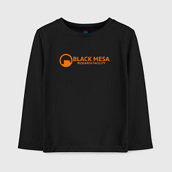 Лонгслив хлопковый детский Black Mesa: Research Facility, цвет: черный