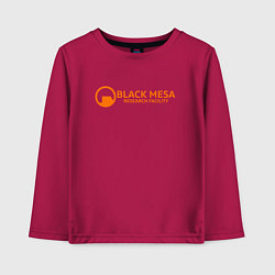 Лонгслив хлопковый детский Black Mesa: Research Facility, цвет: маджента