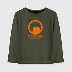 Лонгслив хлопковый детский Black Mesa: Research Facility, цвет: меланж-хаки