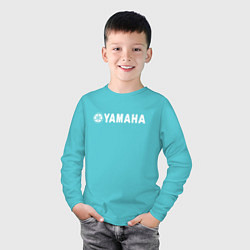 Лонгслив хлопковый детский YAMAHA, цвет: бирюзовый — фото 2
