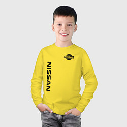 Лонгслив хлопковый детский NISSAN, цвет: желтый — фото 2