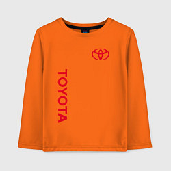 Лонгслив хлопковый детский TOYOTA, цвет: оранжевый