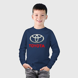 Лонгслив хлопковый детский TOYOTA, цвет: тёмно-синий — фото 2