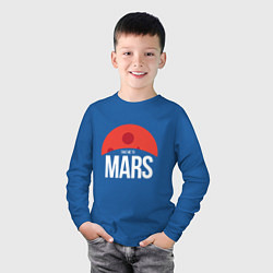 Лонгслив хлопковый детский Take me to Mars, цвет: синий — фото 2