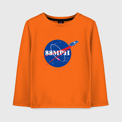 Лонгслив хлопковый детский NASA Delorean 88 mph, цвет: оранжевый
