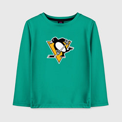 Лонгслив хлопковый детский Pittsburgh Penguins: Evgeni Malkin, цвет: зеленый