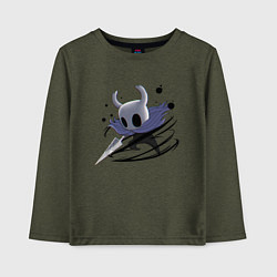 Лонгслив хлопковый детский Hollow Knight, цвет: меланж-хаки