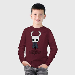 Лонгслив хлопковый детский Hollow Knight, цвет: меланж-бордовый — фото 2