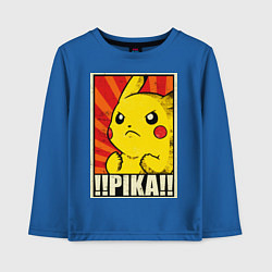 Лонгслив хлопковый детский Pikachu: Pika Pika, цвет: синий