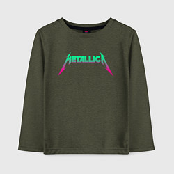 Лонгслив хлопковый детский METALLICA, цвет: меланж-хаки