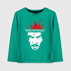 Лонгслив хлопковый детский SAMURAI KEANU REEVES, цвет: зеленый