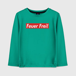 Лонгслив хлопковый детский Feuer Frei!, цвет: зеленый