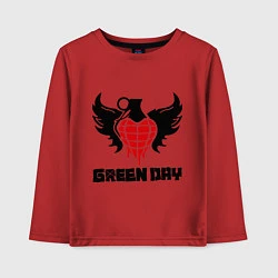 Лонгслив хлопковый детский Green Day: Wings, цвет: красный