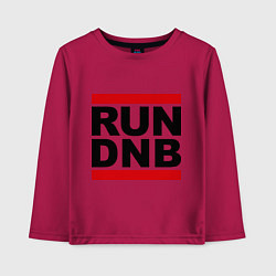 Лонгслив хлопковый детский RUN DNB, цвет: маджента