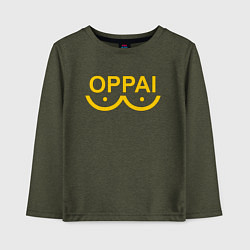 Лонгслив хлопковый детский ONE PUNCH MAN, цвет: меланж-хаки