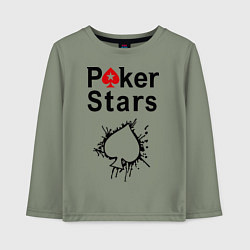 Лонгслив хлопковый детский Poker Stars, цвет: авокадо