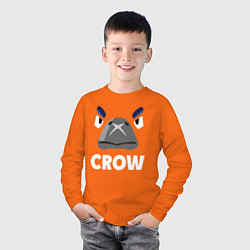 Лонгслив хлопковый детский Brawl Stars CROW, цвет: оранжевый — фото 2