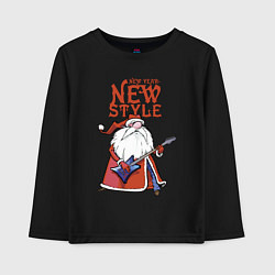 Лонгслив хлопковый детский New Year - new style!, цвет: черный