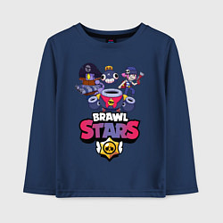 Лонгслив хлопковый детский Brawl Stars, цвет: тёмно-синий