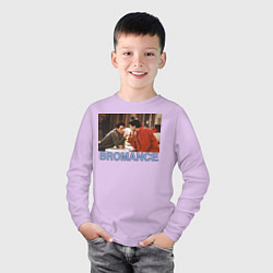 Лонгслив хлопковый детский Bromance, цвет: лаванда — фото 2