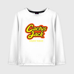 Лонгслив хлопковый детский Cactus Jack, цвет: белый