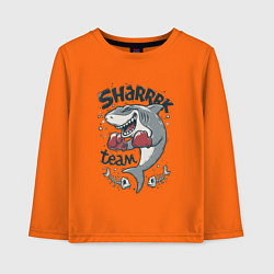 Лонгслив хлопковый детский Shark Team, цвет: оранжевый