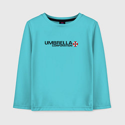 Лонгслив хлопковый детский UMBRELLA CORP, цвет: бирюзовый