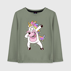 Детский лонгслив Dabbing Unicorn