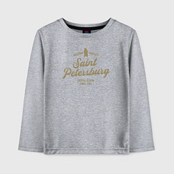 Лонгслив хлопковый детский Санкт-Петербург Gold Classic, цвет: меланж