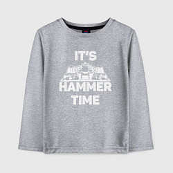 Лонгслив хлопковый детский It's hammer time, цвет: меланж