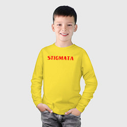 Лонгслив хлопковый детский Stigmata, цвет: желтый — фото 2