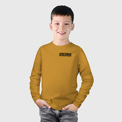 Лонгслив хлопковый детский LINDEMANN, цвет: горчичный — фото 2