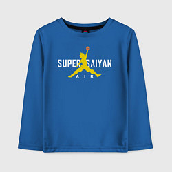 Лонгслив хлопковый детский Super Saiyan, цвет: синий