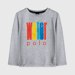 Лонгслив хлопковый детский Water polo, цвет: меланж