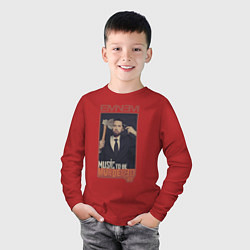 Лонгслив хлопковый детский Eminem MTBMB, цвет: красный — фото 2
