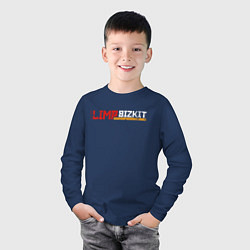 Лонгслив хлопковый детский LIMP BIZKIT, цвет: тёмно-синий — фото 2