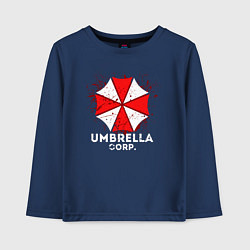 Лонгслив хлопковый детский UMBRELLA CORP, цвет: тёмно-синий