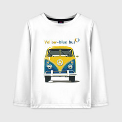 Детский лонгслив Я люблю вас Yellow-blue bus