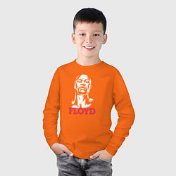Лонгслив хлопковый детский Floyd, цвет: оранжевый — фото 2