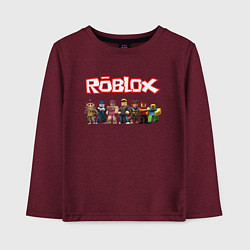 Лонгслив хлопковый детский ROBLOX, цвет: меланж-бордовый