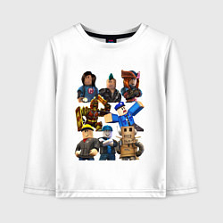 Лонгслив хлопковый детский ROBLOX, цвет: белый