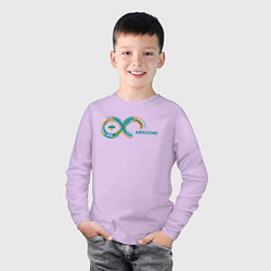 Лонгслив хлопковый детский Arduino, цвет: лаванда — фото 2