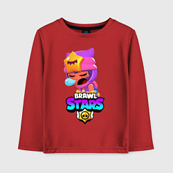 Лонгслив хлопковый детский BRAWL STARS SANDY, цвет: красный