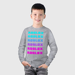 Лонгслив хлопковый детский ROBLOX, цвет: меланж — фото 2