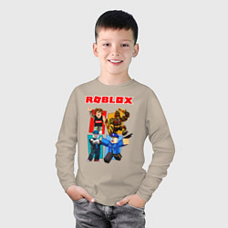 Лонгслив хлопковый детский ROBLOX, цвет: миндальный — фото 2